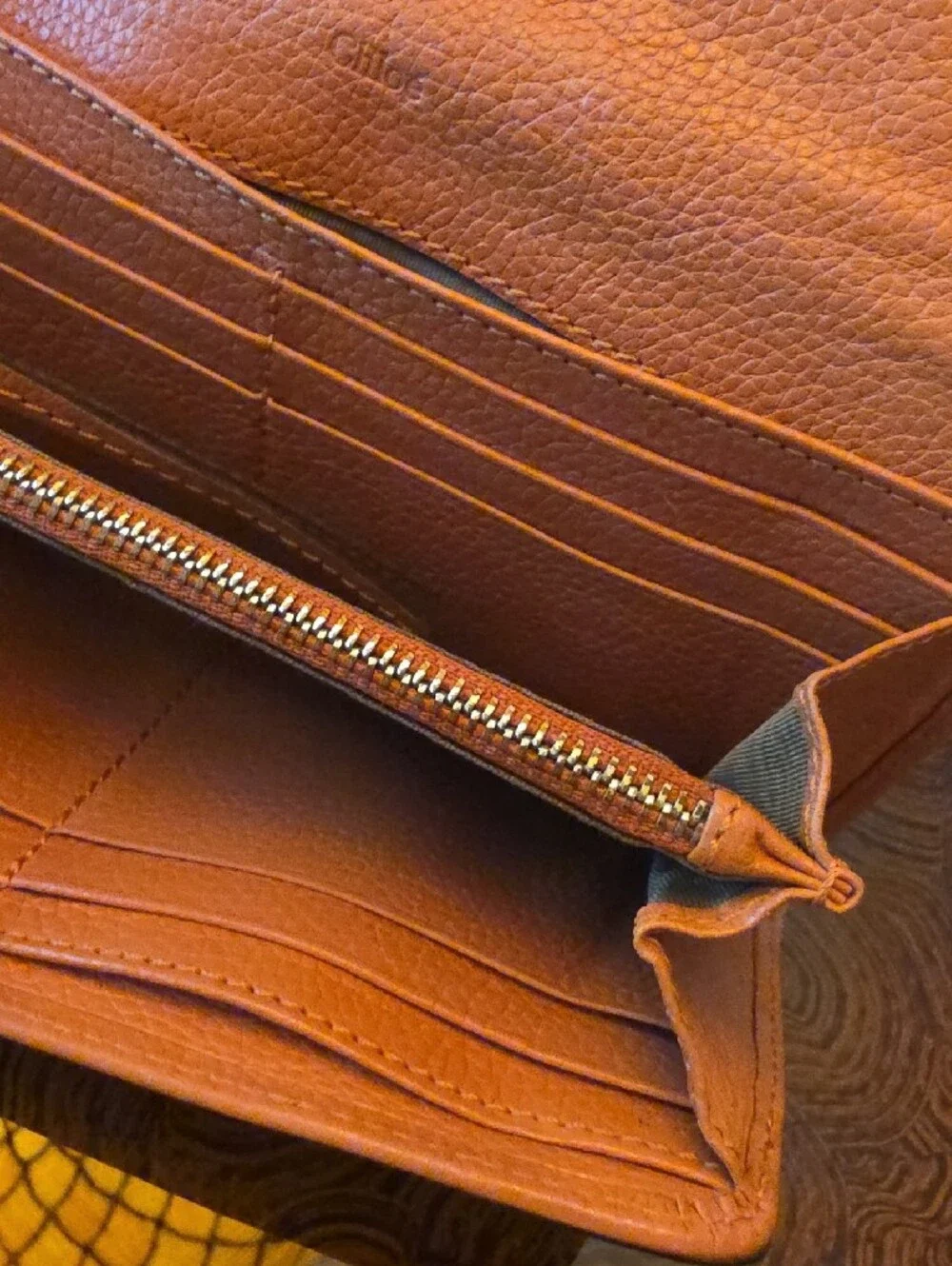 Chloe Paraty Terracota Vintage Continental LONG Wallet CLUTCH